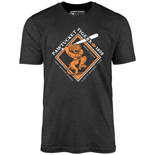 Pawtucket Tigers - Rhode Island - Vintage Defunct Baseball Teams - Dark Grey Heather - Unisex T-Shirt