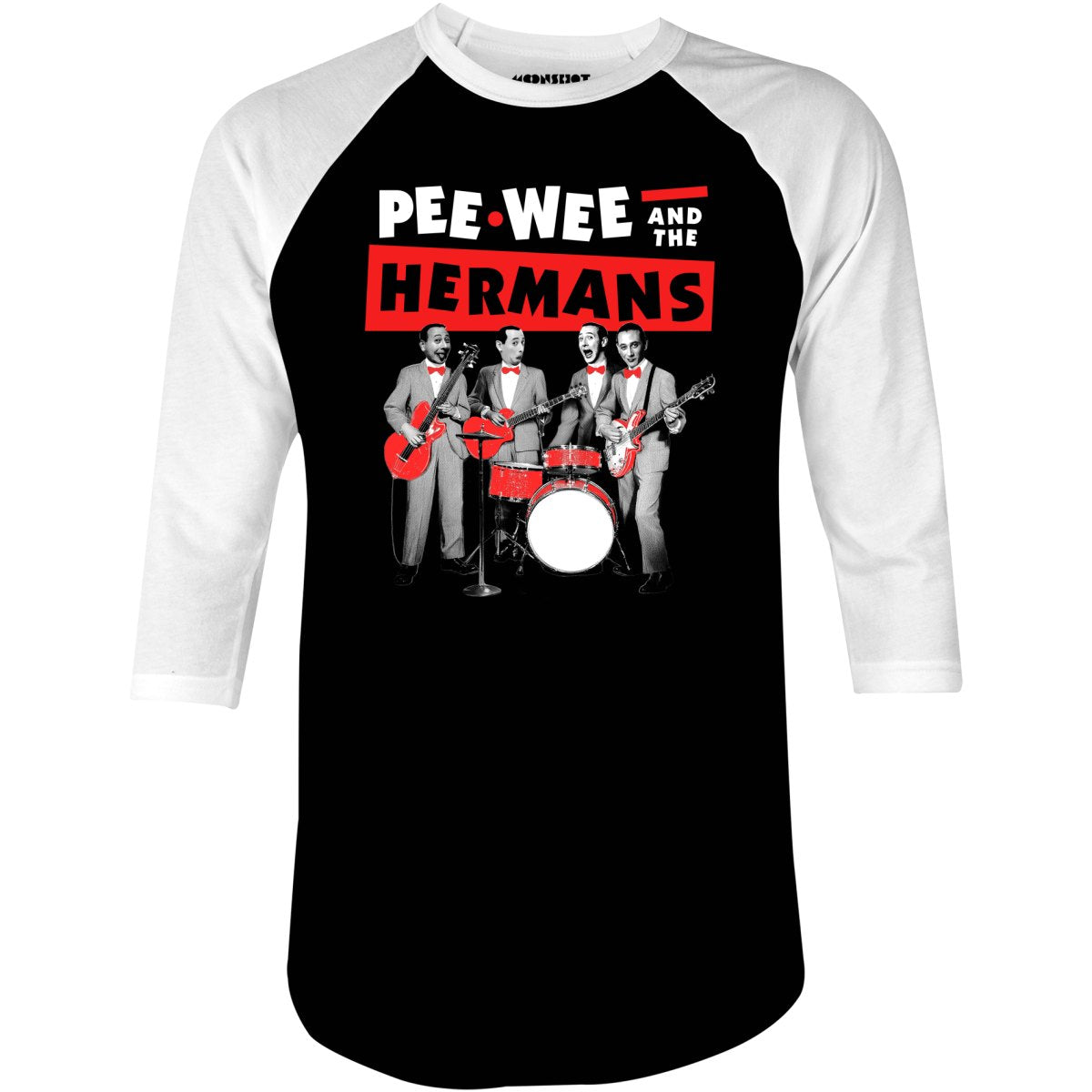 Pee-Wee and The Hermans - 3/4 Sleeve Raglan T-Shirt