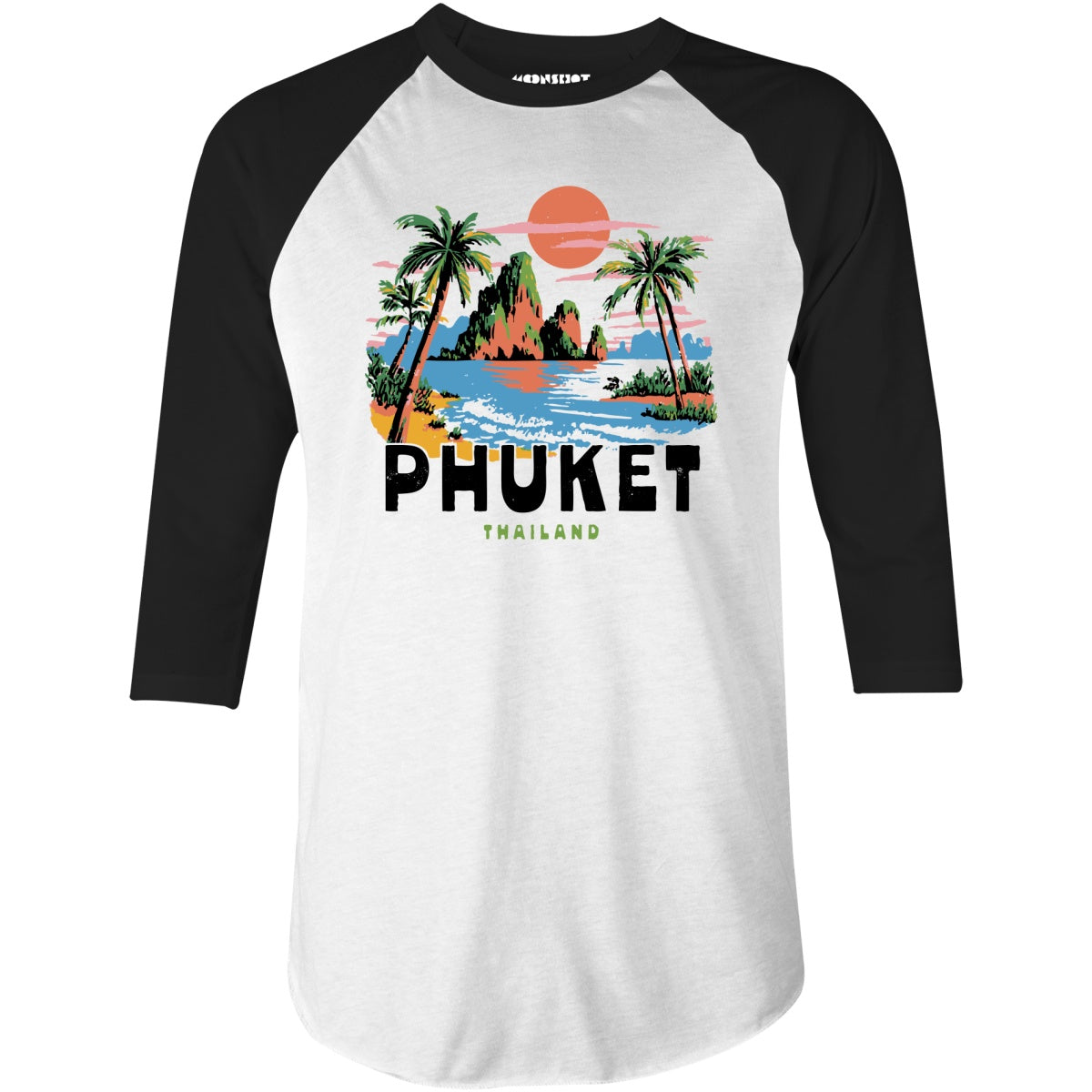 Phuket Print - 3/4 Sleeve Raglan T-Shirt
