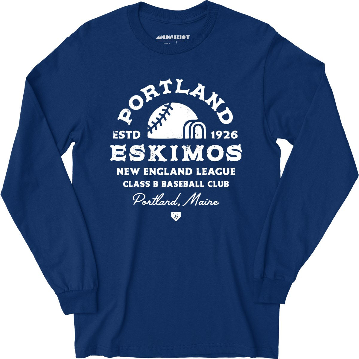 Portland Eskimos - Maine - Vintage Defunct Baseball Teams - Long Sleeve T-Shirt