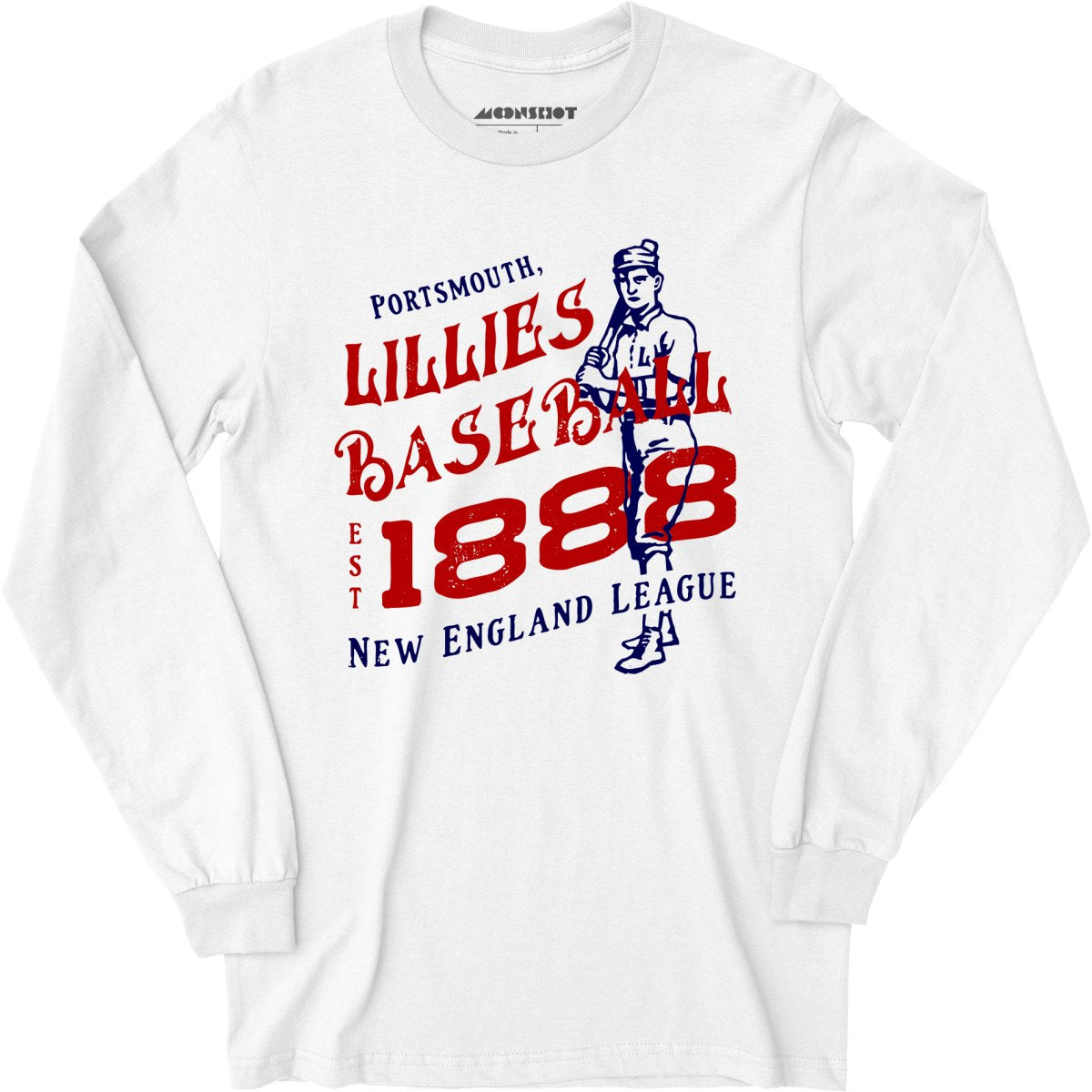 Portsmouth Lillies - New Hampshire - Vintage Defunct Baseball Teams - Long Sleeve T-Shirt