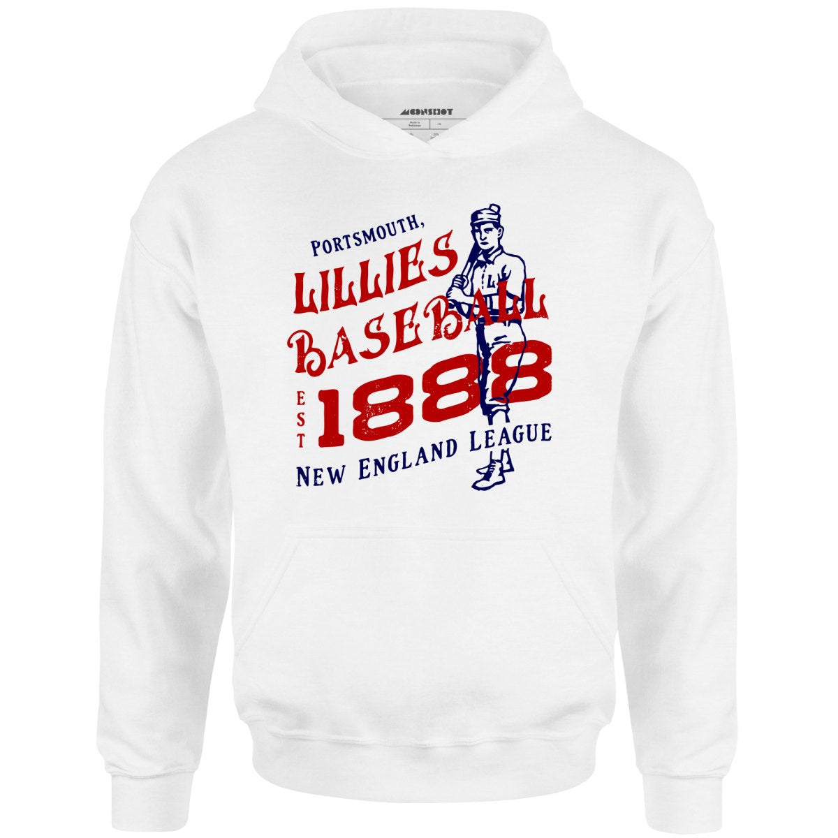 Portsmouth Lillies - New Hampshire - Vintage Defunct Baseball Teams - Unisex Hoodie