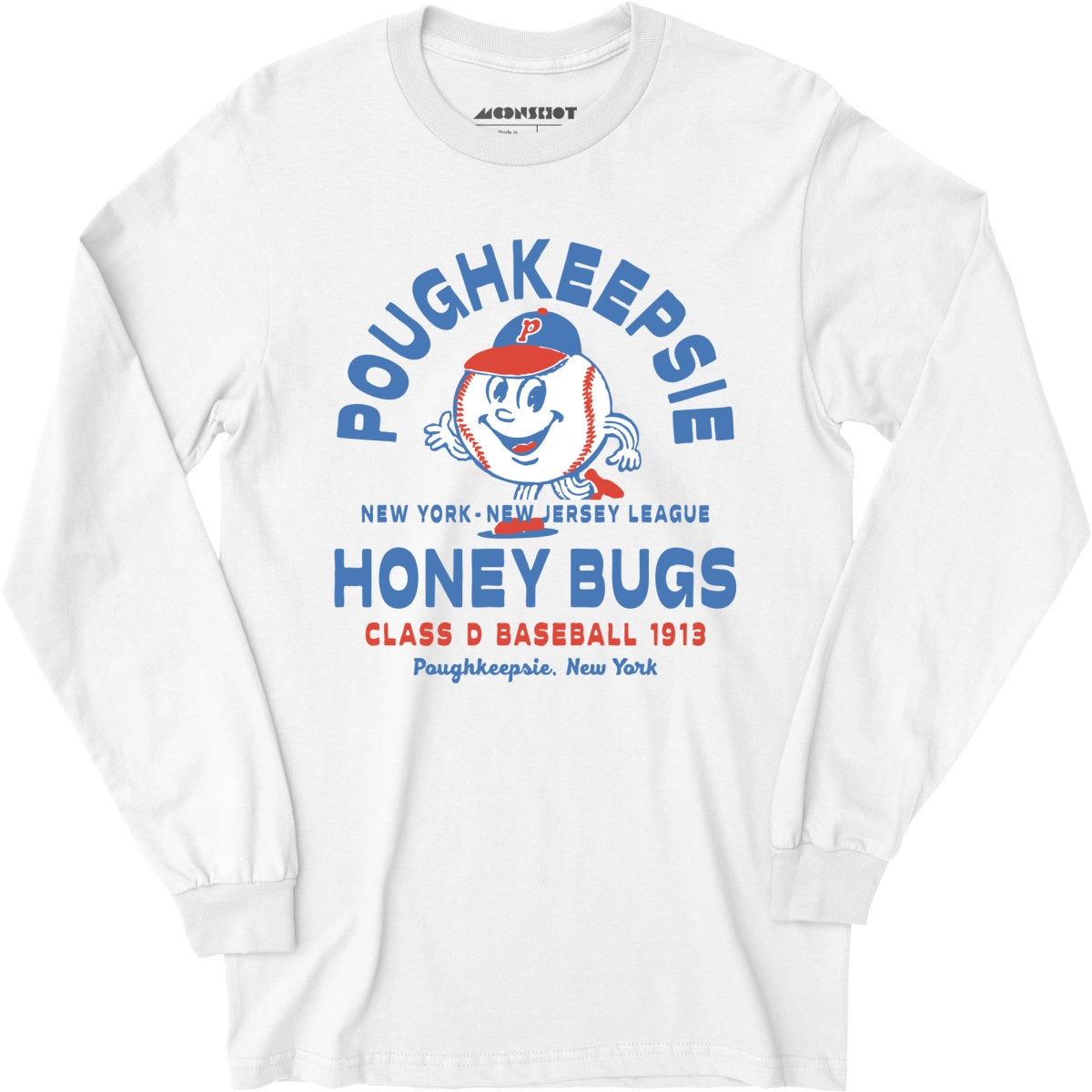 Poughkeepsie Honey Bugs - New Jersey - Vintage Defunct Baseball Teams - Long Sleeve T-Shirt