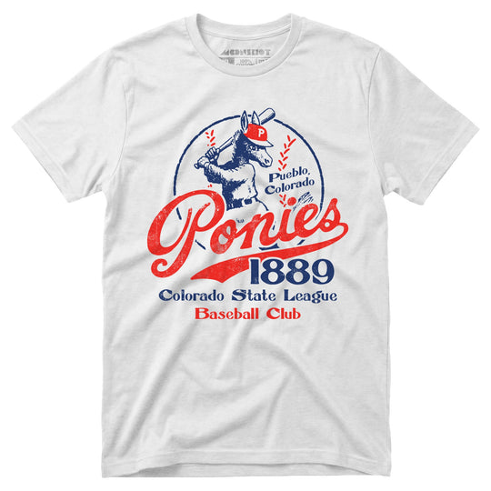 Pueblo Ponies - Colorado - Vintage Defunct Baseball Teams - Unisex T-Shirt in White