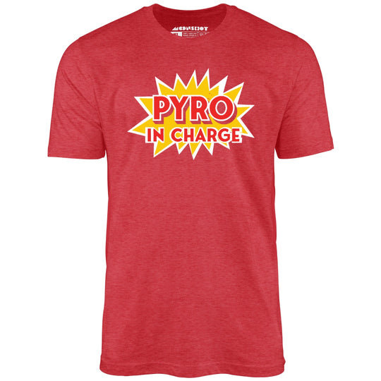 Pyro in Charge - Heather Red - Unisex T-Shirt