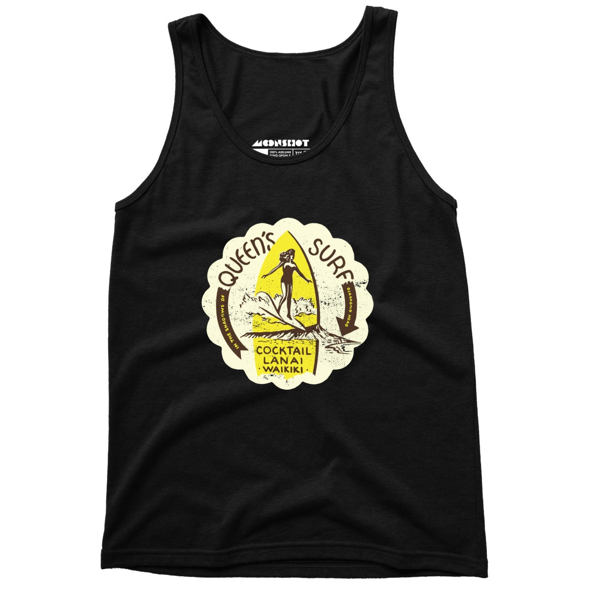 Queen's Surf - Waikiki, HI - Vintage Tiki Bar - Unisex Tank Top