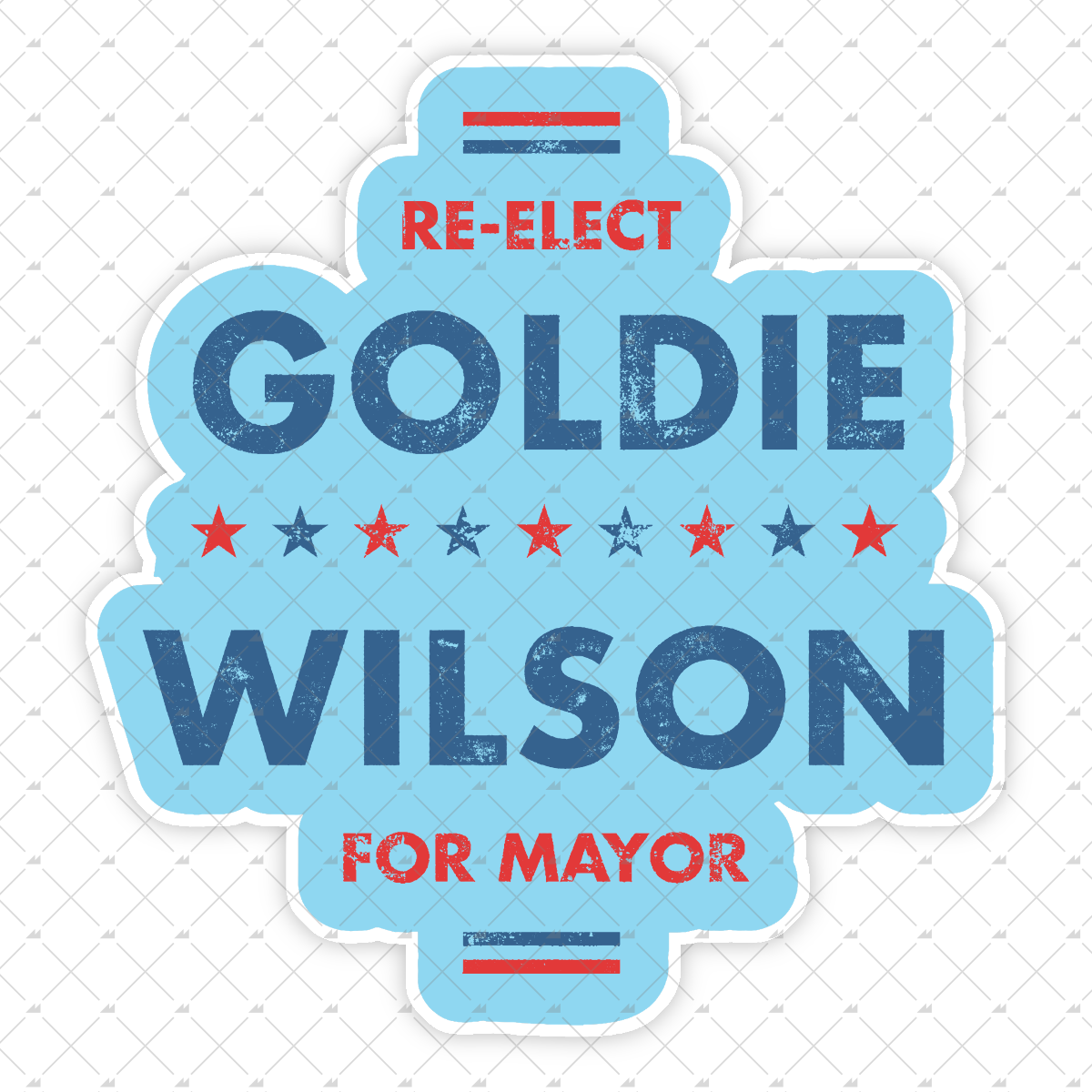 Re-Elect Goldie Wilson - Sticker