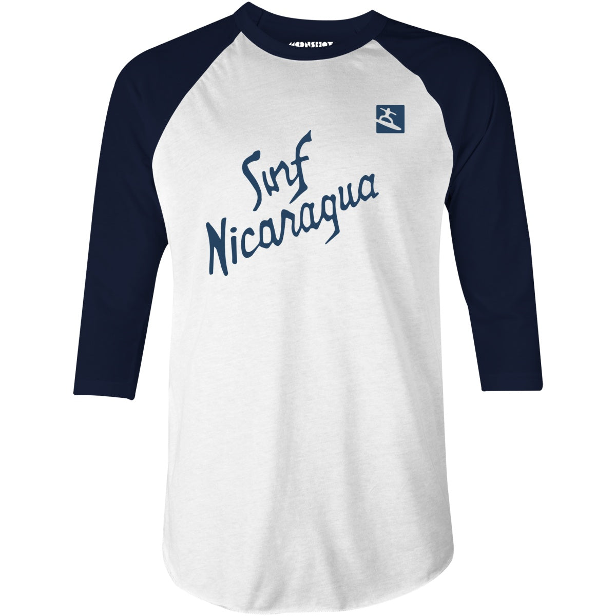 Real Genius - Surf Nicaragua - 3/4 Sleeve Raglan T-Shirt