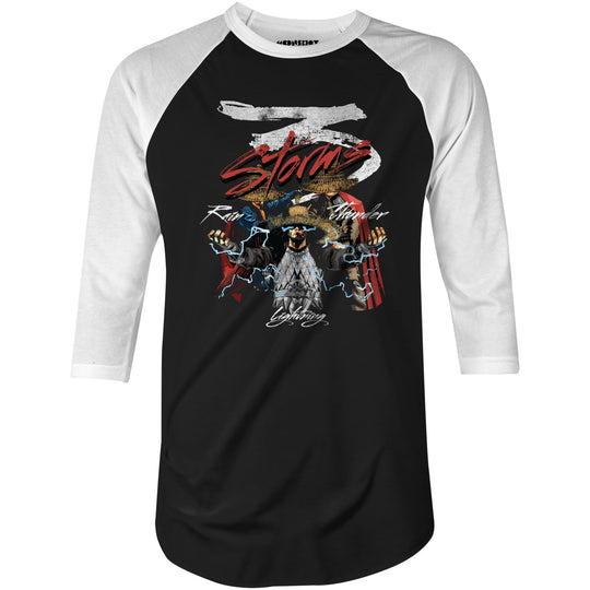 3 Storms - 3/4 Sleeve Raglan T-Shirt