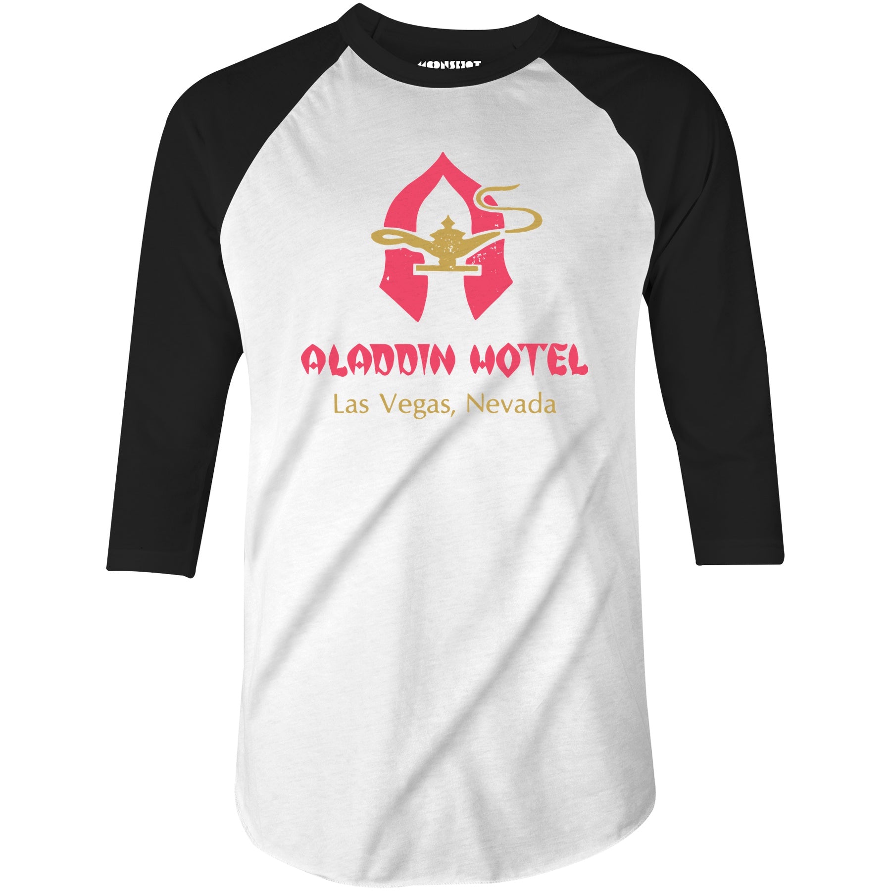 Aladdin Hotel v2 - Vintage Las Vegas - 3/4 Sleeve Raglan T-Shirt