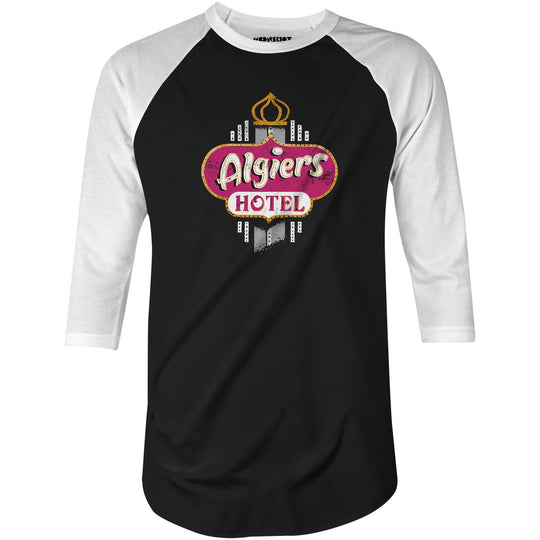 Algiers Hotel - Vintage Las Vegas - 3/4 Sleeve Raglan T-Shirt