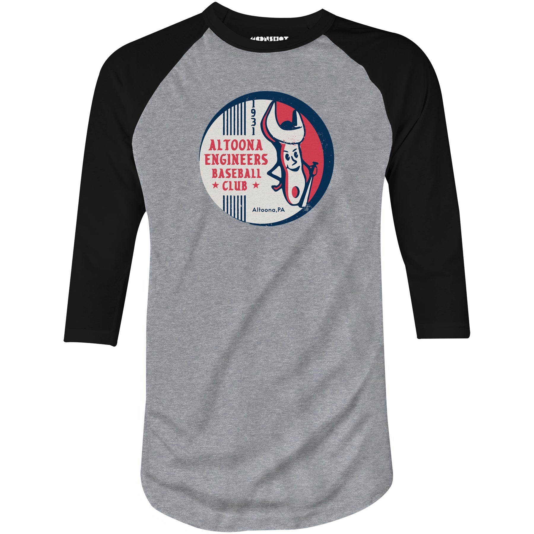 Altoona Engineers - Pennsylvania - Vintage Defunct Baseball Teams - 3/4 Sleeve Raglan T-Shirt