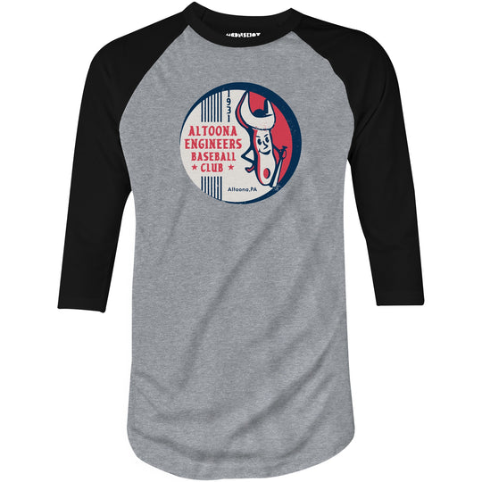 Altoona Engineers - Pennsylvania - Vintage Defunct Baseball Teams - 3/4 Sleeve Raglan T-Shirt