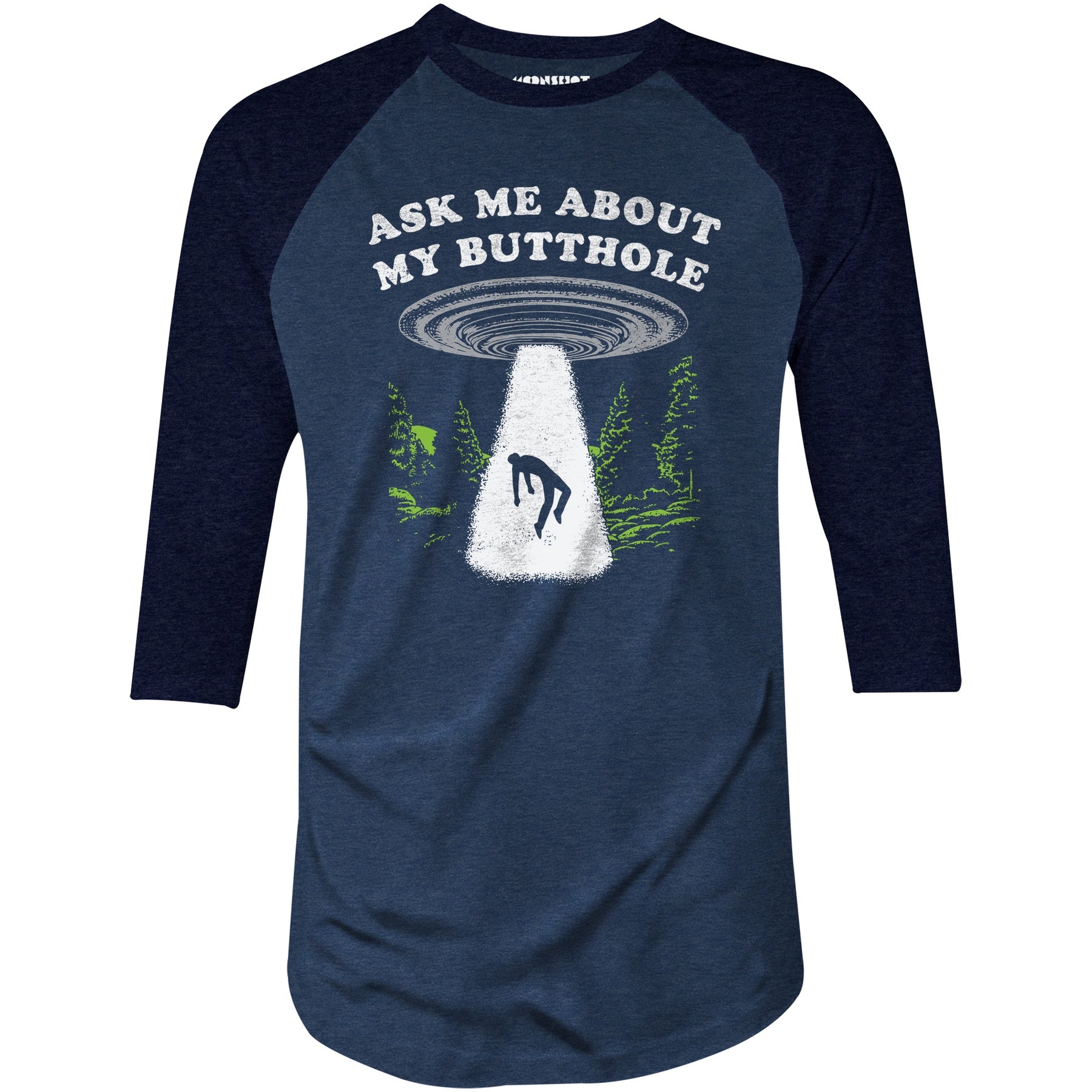 Ask Me - 3/4 Sleeve Raglan T-Shirt