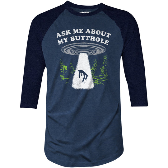 Ask Me - 3/4 Sleeve Raglan T-Shirt