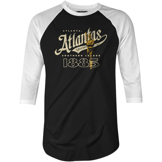 Atlanta Atlantas - Georgia - Vintage Defunct Baseball Teams - 3/4 Sleeve Raglan T-Shirt
