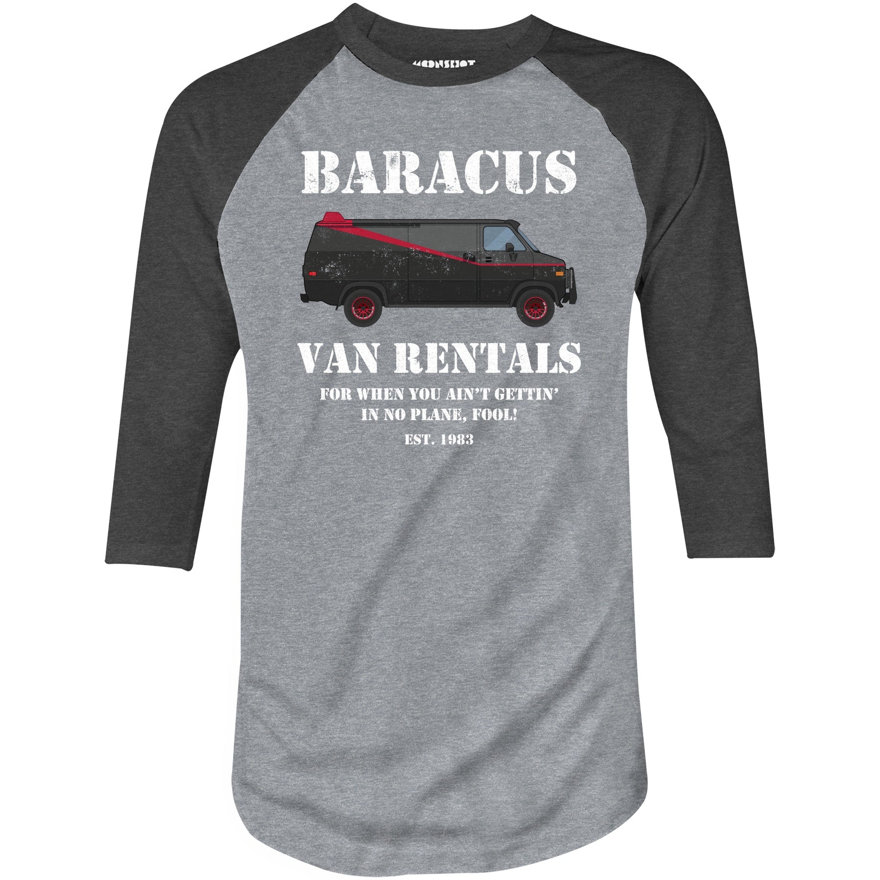 Baracus Van Rentals - 3/4 Sleeve Raglan T-Shirt