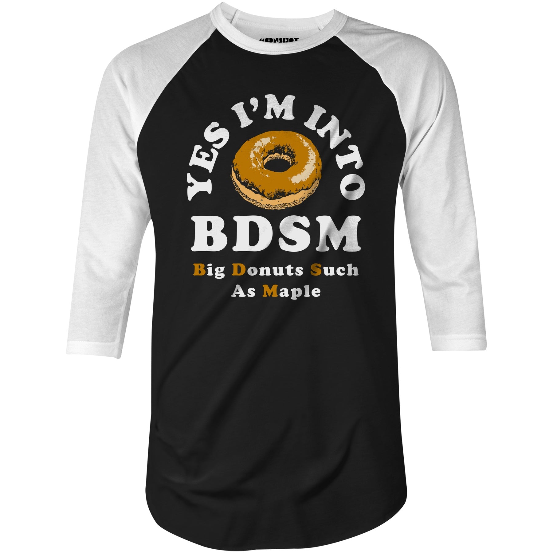 Big Donuts Such as Maple - 3/4 Sleeve Raglan T-Shirt