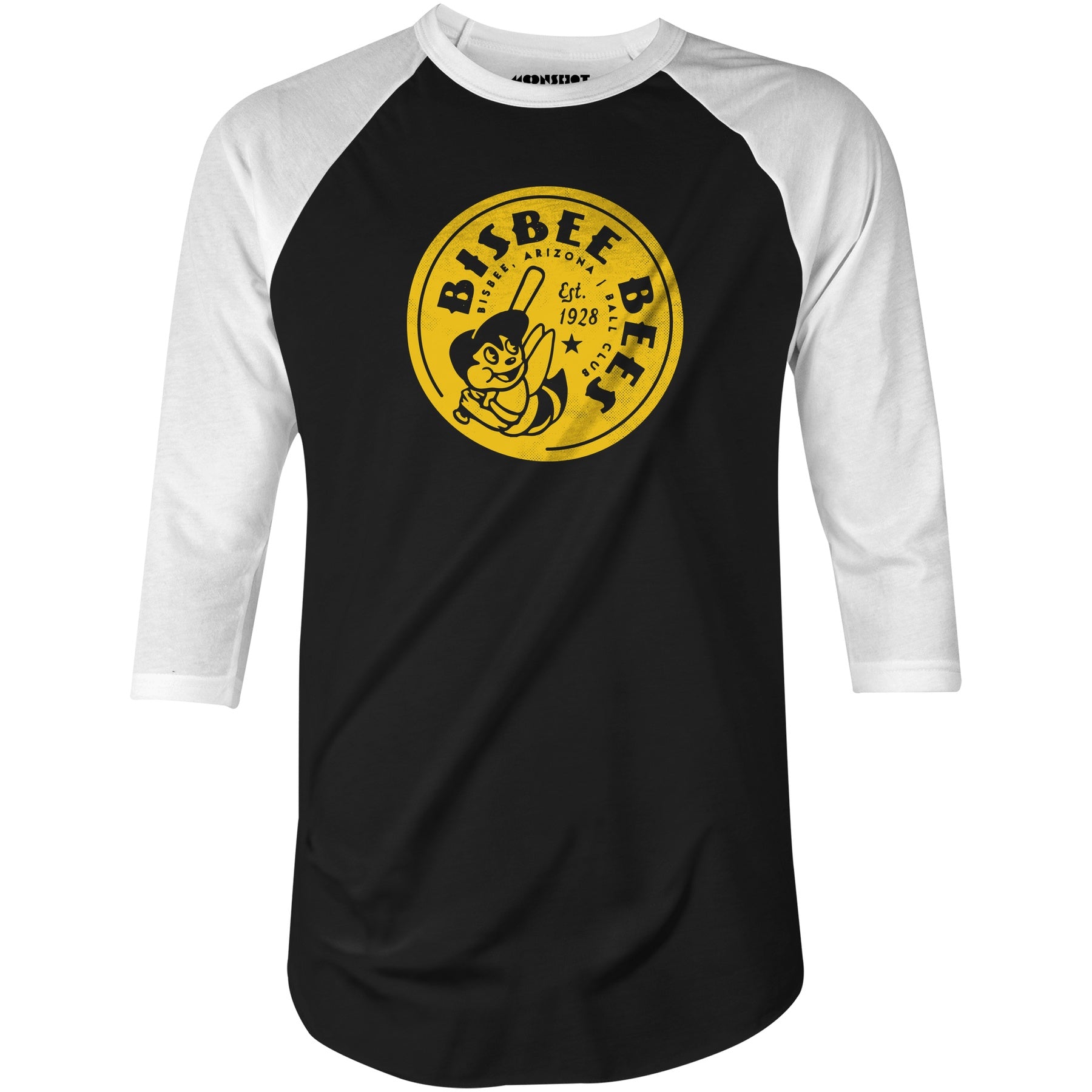 Bisbee Bees - Arizona - Vintage Defunct Baseball Teams - 3/4 Sleeve Raglan T-Shirt