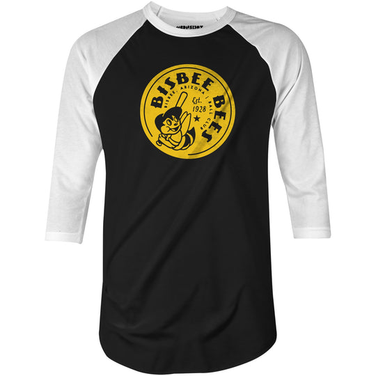 Bisbee Bees - Arizona - Vintage Defunct Baseball Teams - 3/4 Sleeve Raglan T-Shirt