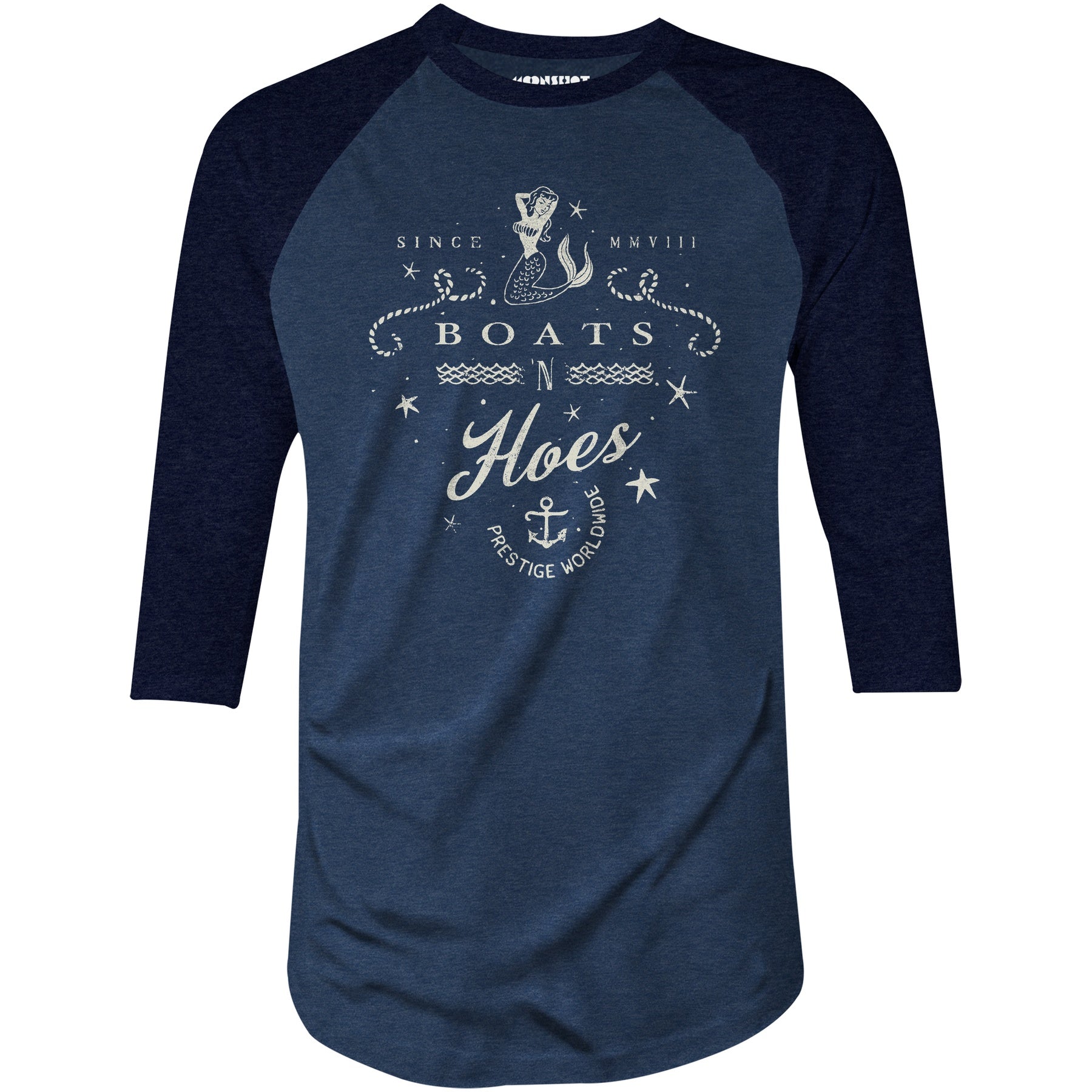 Boats n Hoes - 3/4 Sleeve Raglan T-Shirt
