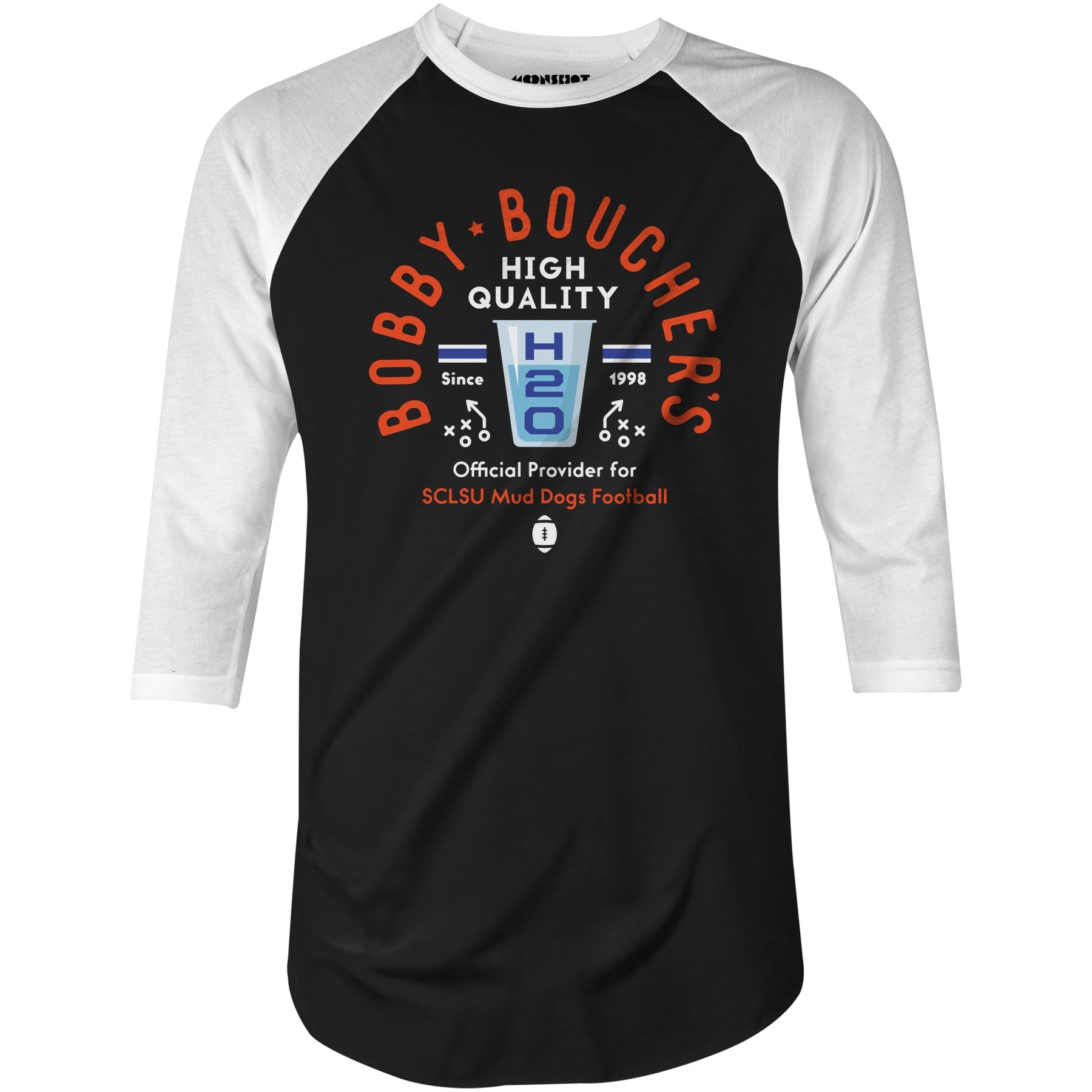 Bobby Boucher's High Quality H2O - 3/4 Sleeve Raglan T-Shirt