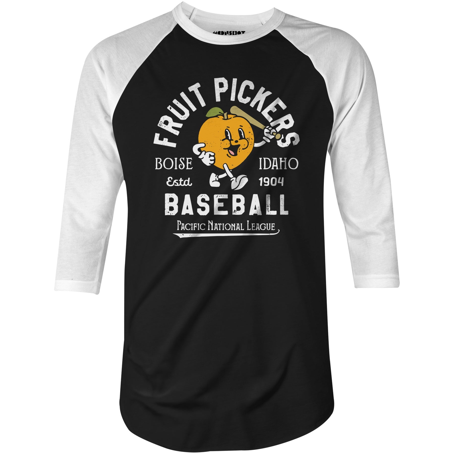 Boise Fruit Pickers - Idaho - Vintage Defunct Baseball Teams - 3/4 Sleeve Raglan T-Shirt