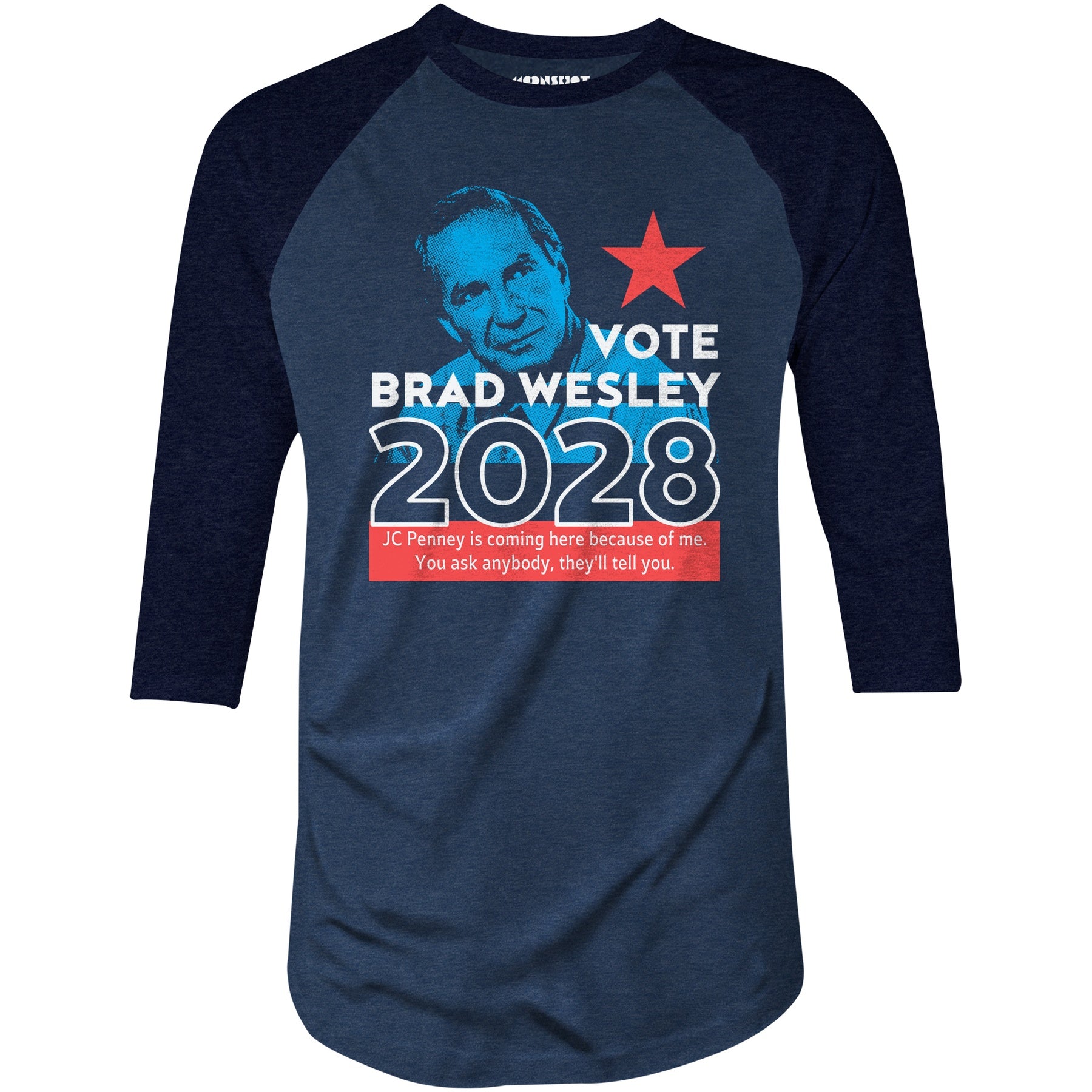 Brad Wesley 2028 - 3/4 Sleeve Raglan T-Shirt