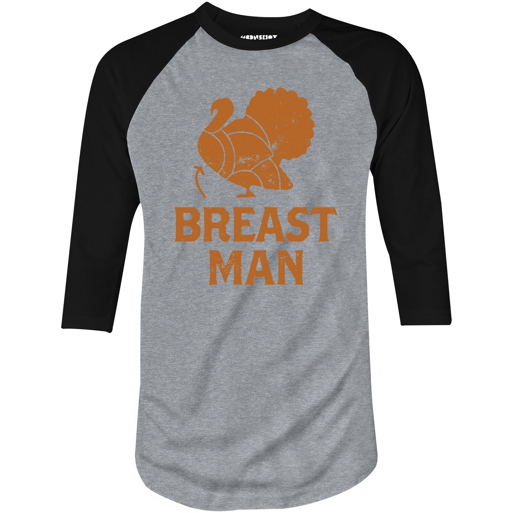 Breast Man - 3/4 Sleeve Raglan T-Shirt