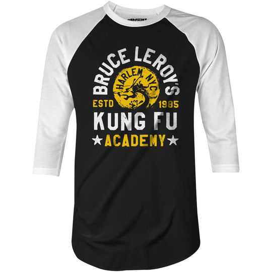 Bruce Leroy's Kung Fu Academy - 3/4 Sleeve Raglan T-Shirt