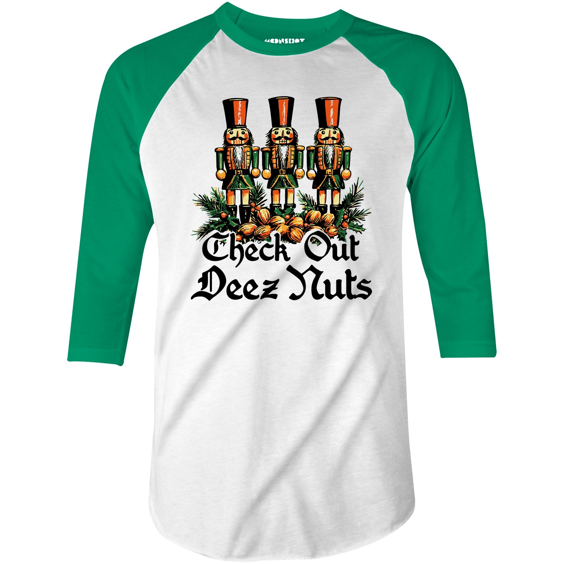 Check Out Deez Nuts - 3/4 Sleeve Raglan T-Shirt
