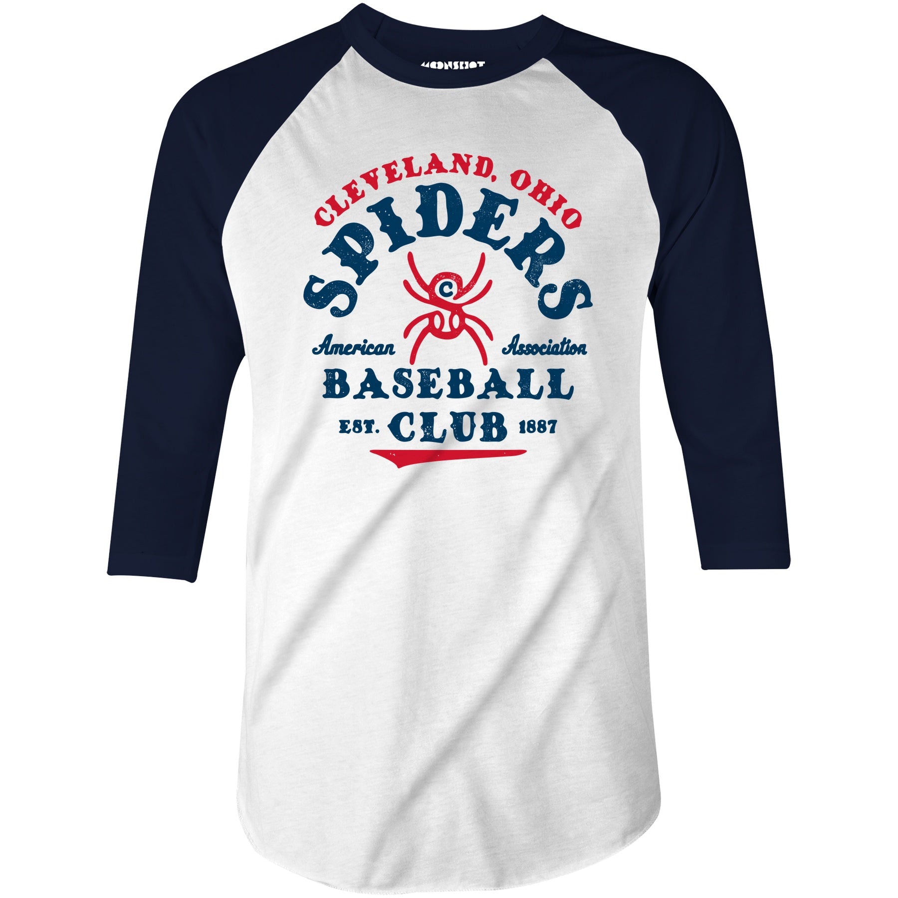 Cleveland Spiders - Ohio - Vintage Defunct Baseball Teams - 3/4 Sleeve Raglan T-Shirt