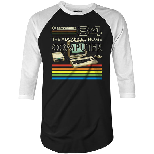 Commodore 64 - The Advanced Home Computer - 3/4 Sleeve Raglan T-Shirt