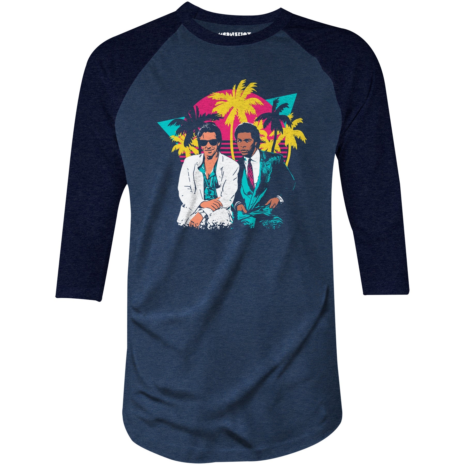 Crockett and Tubbs - 3/4 Sleeve Raglan T-Shirt