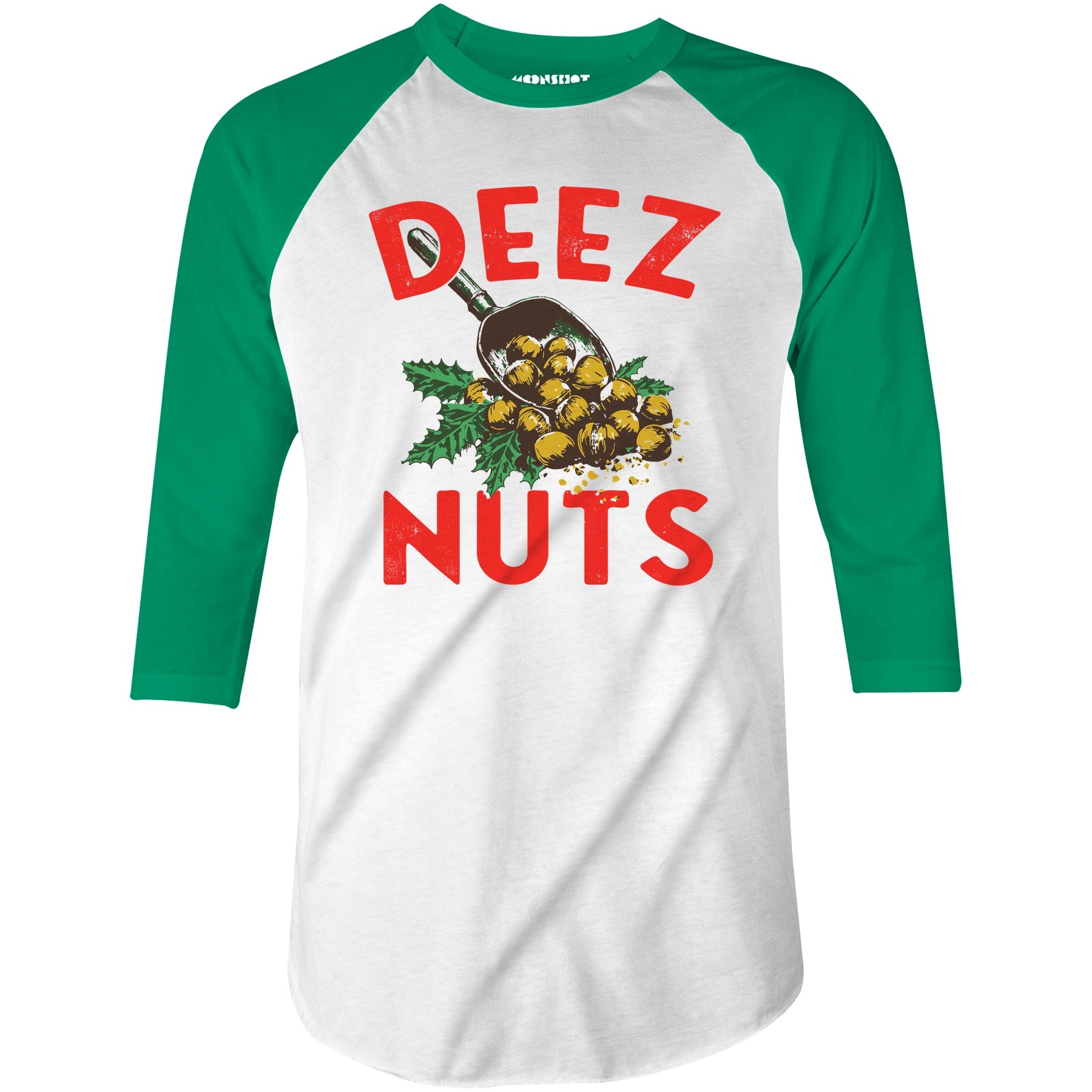 Deez Nuts Christmas - 3/4 Sleeve Raglan T-Shirt