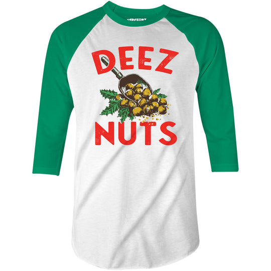 Deez Nuts Christmas - 3/4 Sleeve Raglan T-Shirt