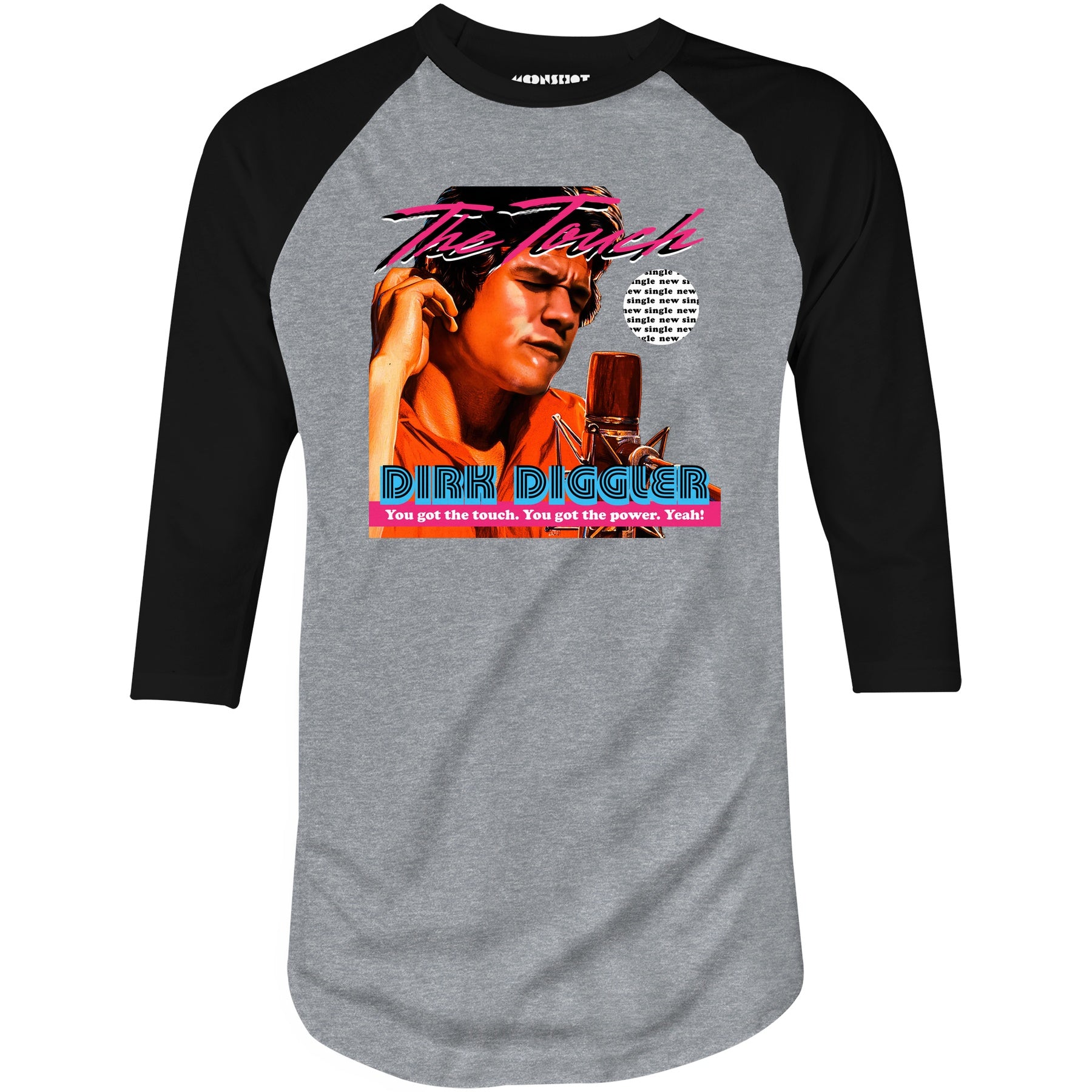 Dirk Diggler - The Touch - 3/4 Sleeve Raglan T-Shirt