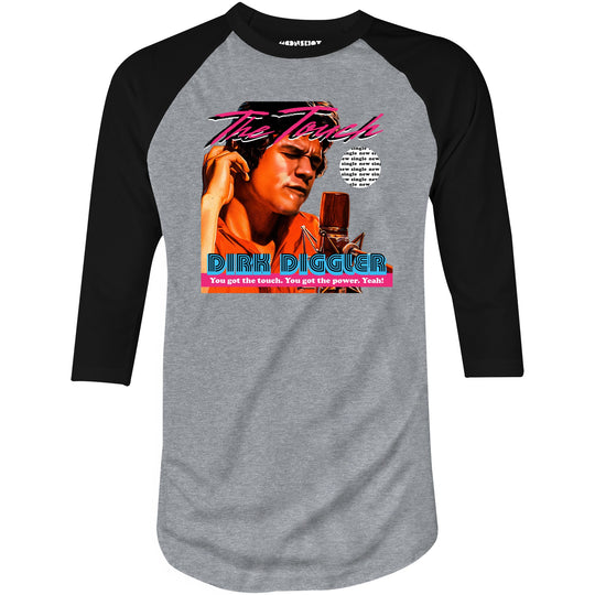 Dirk Diggler - The Touch - 3/4 Sleeve Raglan T-Shirt