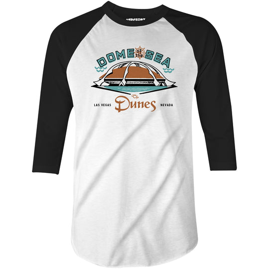 Dome of the Sea at the Dunes - Vintage Las Vegas - 3/4 Sleeve Raglan T-Shirt