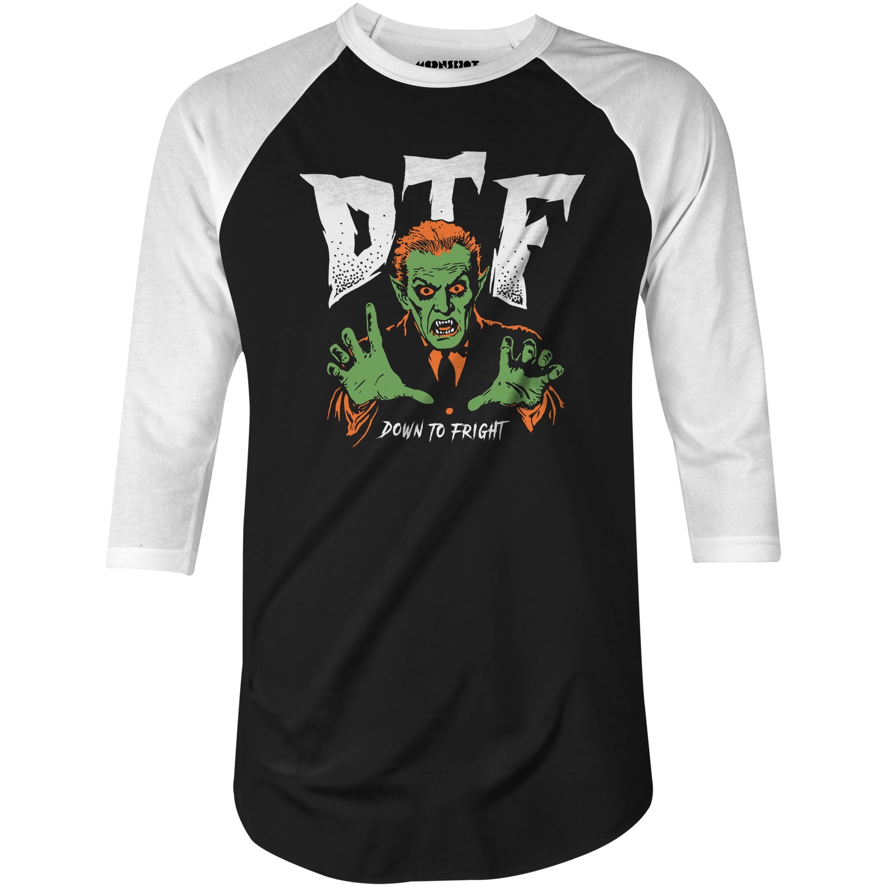 DTF Down to Fright - 3/4 Sleeve Raglan T-Shirt