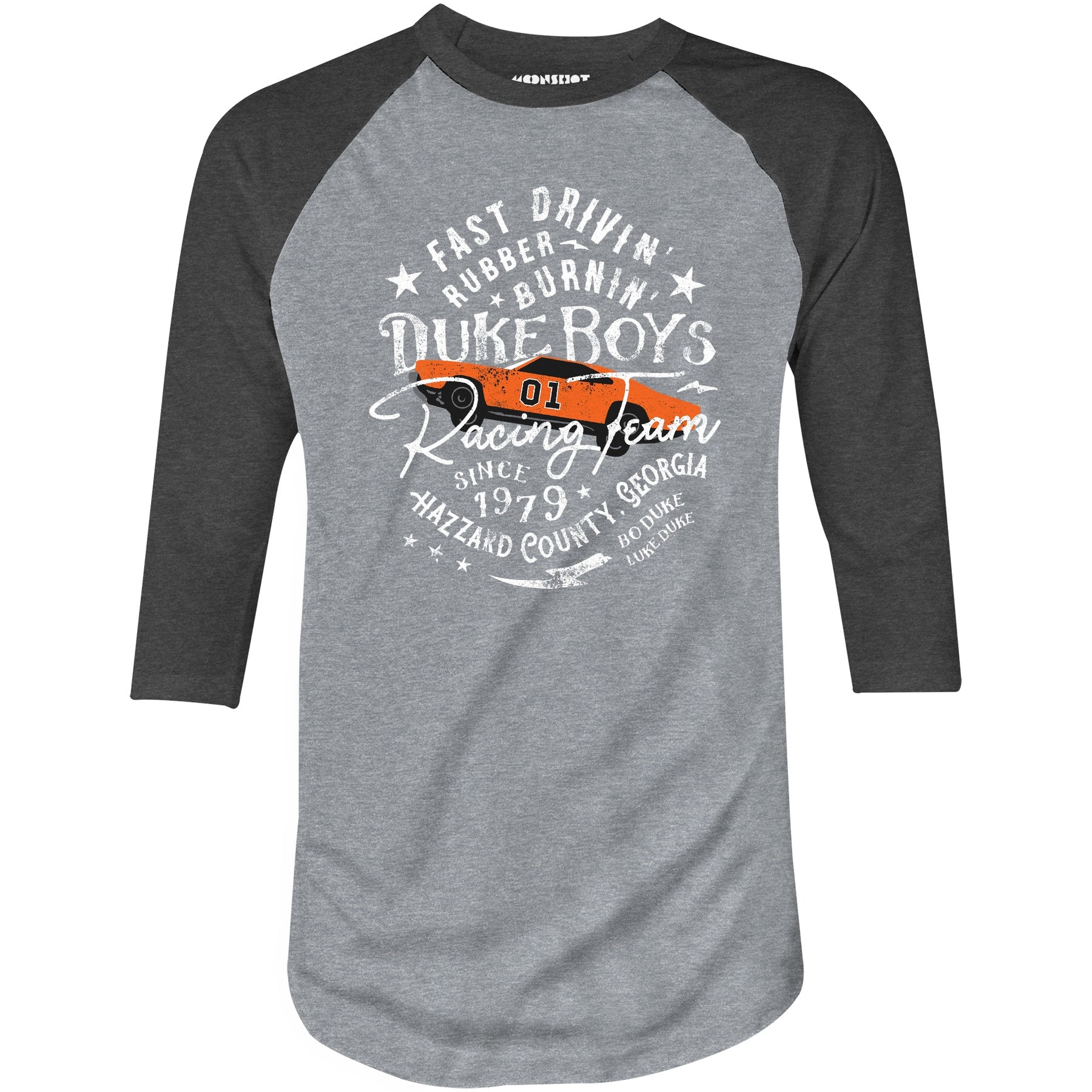 Duke Boys Racing Team - 3/4 Sleeve Raglan T-Shirt