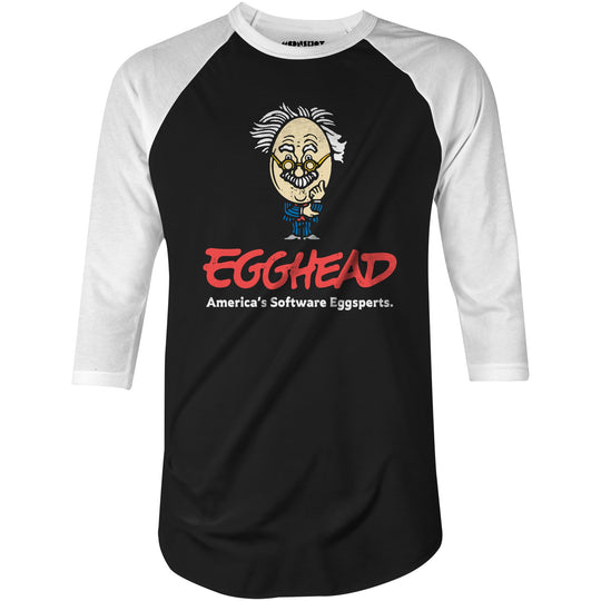 Egghead Software - Defunct Software Store - 3/4 Sleeve Raglan T-Shirt
