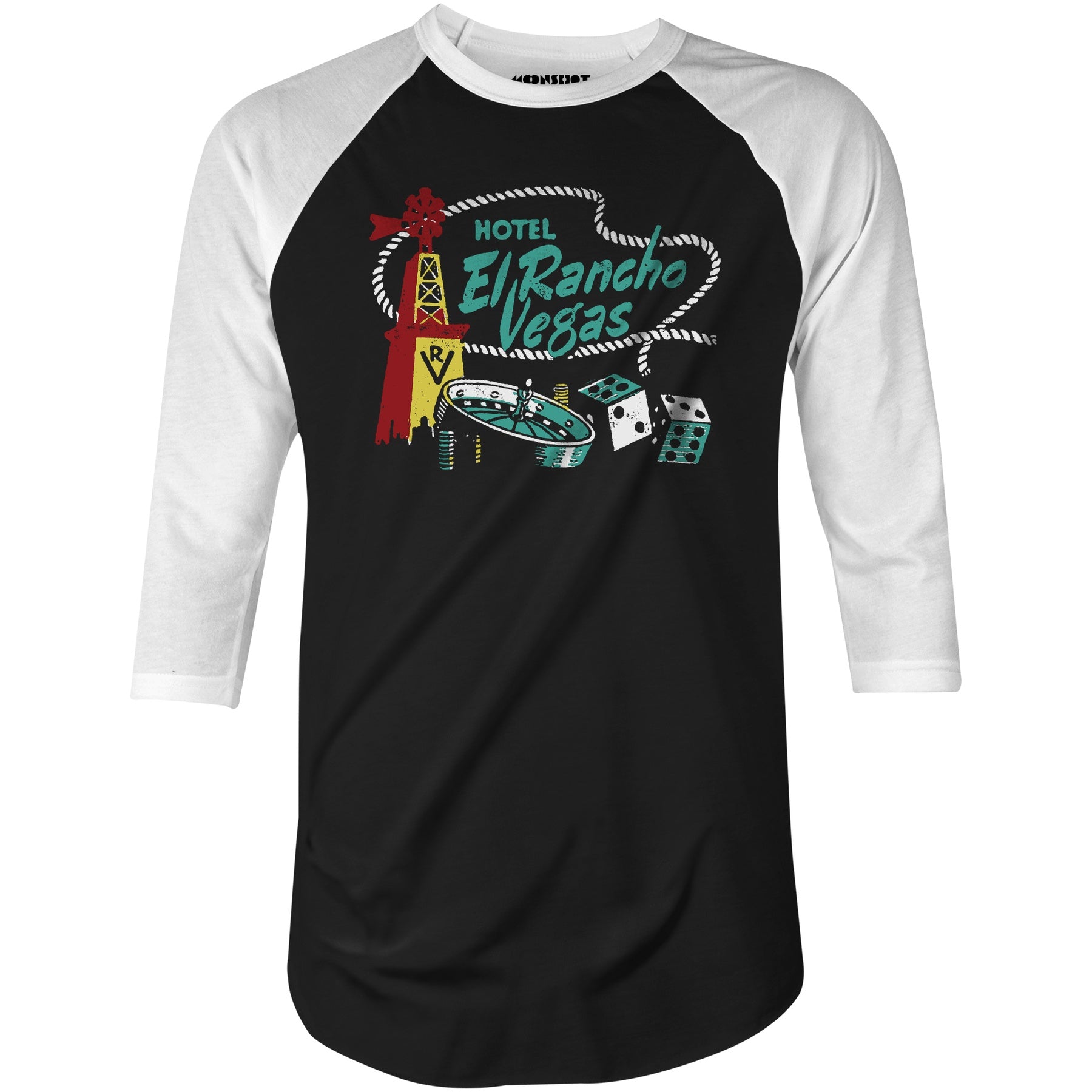 El Rancho - Vintage Las Vegas - 3/4 Sleeve Raglan T-Shirt
