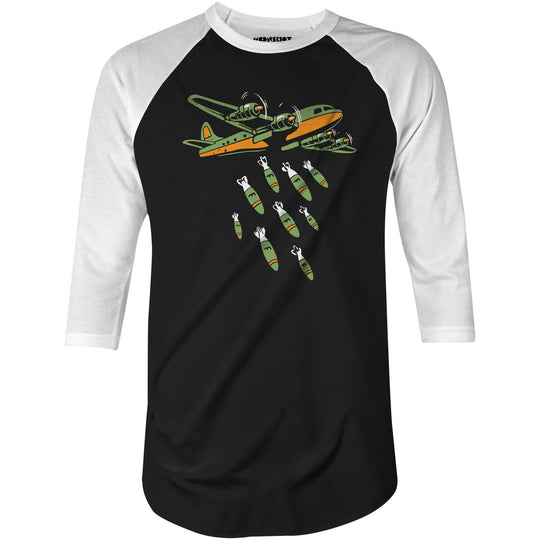 F-Bombs v2 - 3/4 Sleeve Raglan T-Shirt