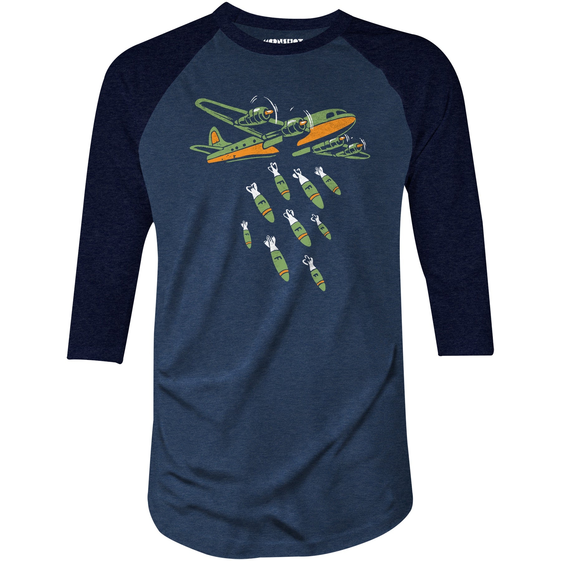 F-Bombs v2 - 3/4 Sleeve Raglan T-Shirt