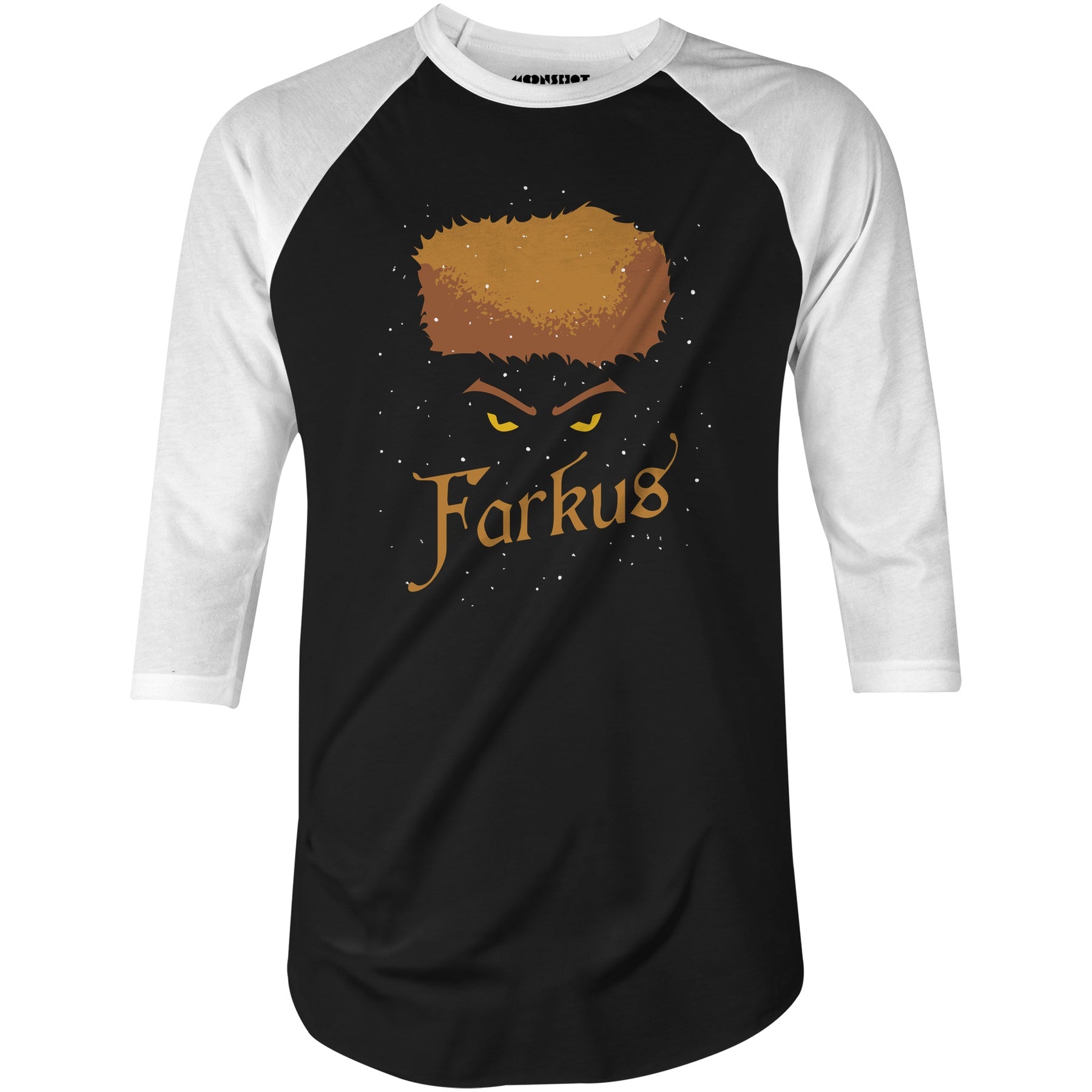 Farkus - Yellow Eyes - 3/4 Sleeve Raglan T-Shirt