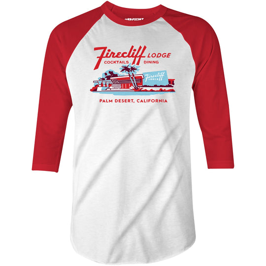 Firecliff Lodge Hotel - Vintage Greater Palm Springs, CA - 3/4 Sleeve Raglan T-Shirt