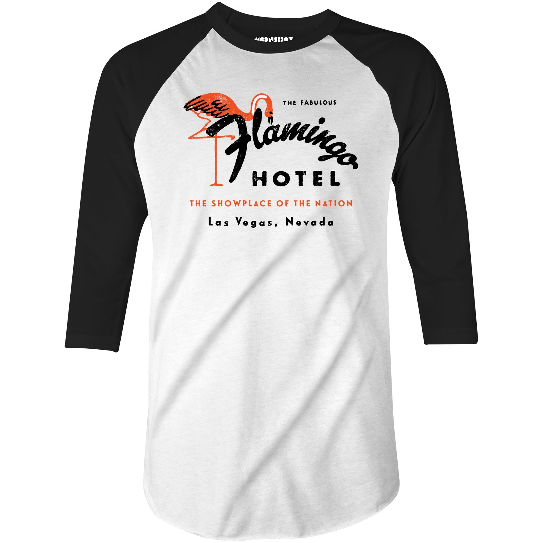 Flamingo Hotel - Vintage Las Vegas - 3/4 Sleeve Raglan T-Shirt
