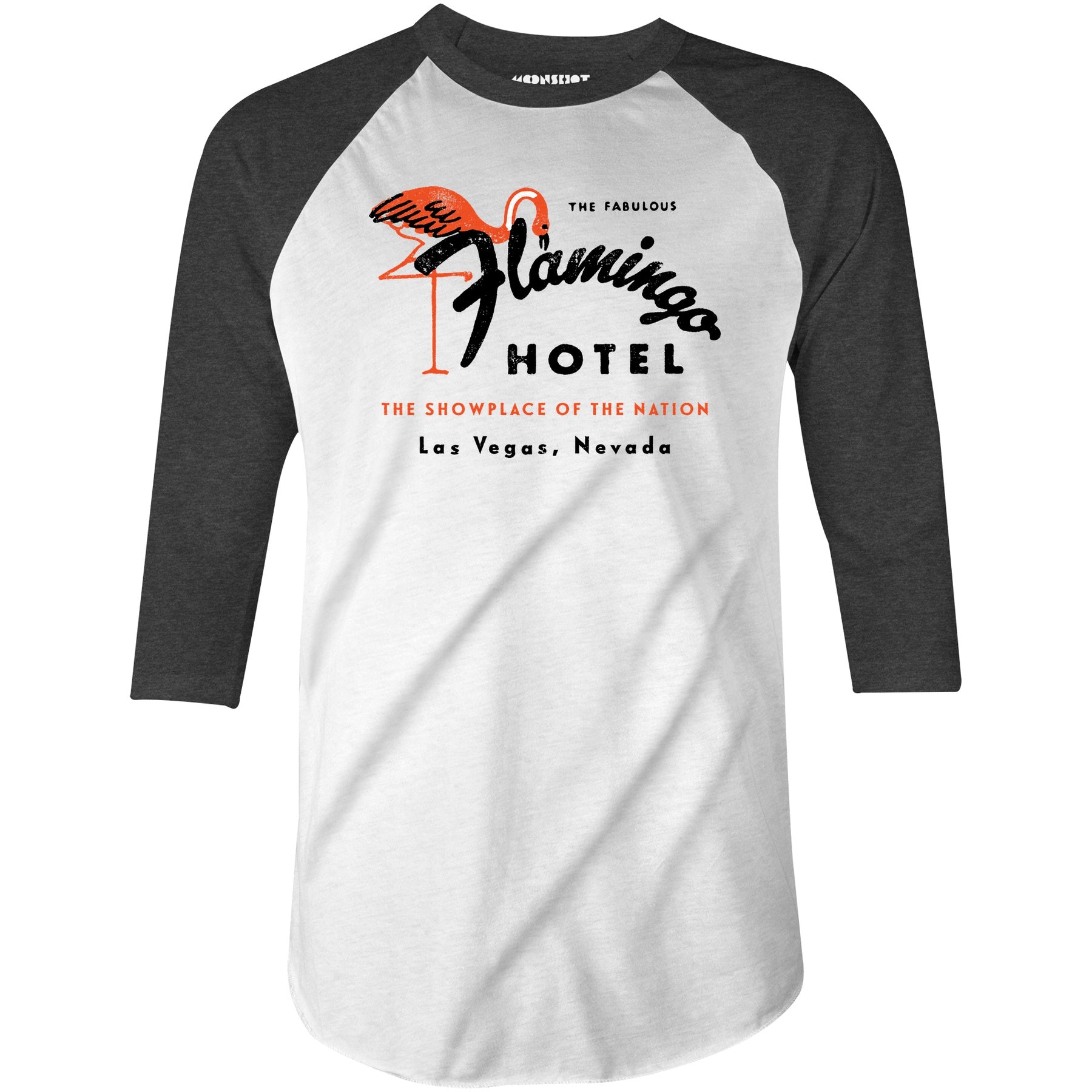 Flamingo Hotel - Vintage Las Vegas - 3/4 Sleeve Raglan T-Shirt