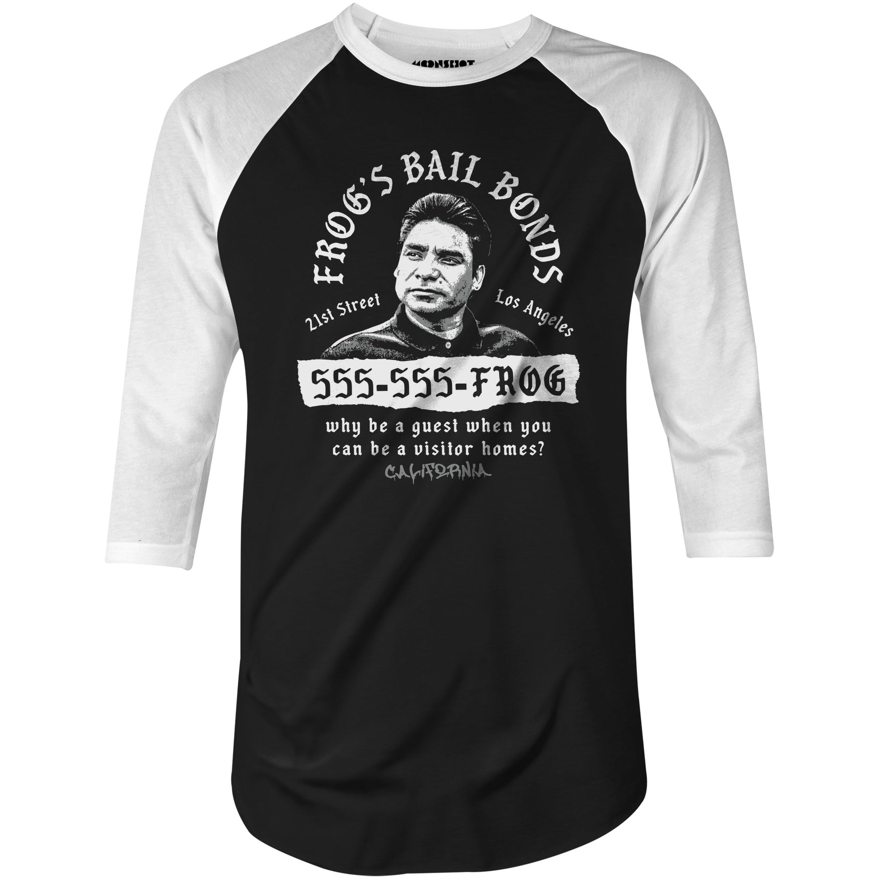 Frog's Bail Bonds - 3/4 Sleeve Raglan T-Shirt